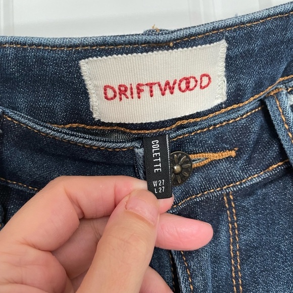 Driftwood Colette Straight Jeans Embroidered Size 27x27 - Picture 5 of 10